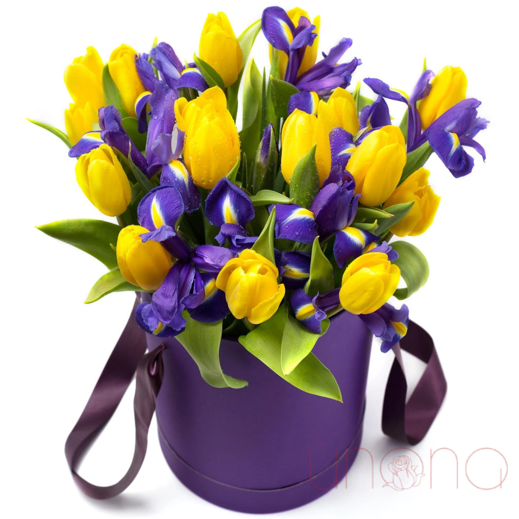 Iris and Tulips Love Arrangement | Srclnhutes.